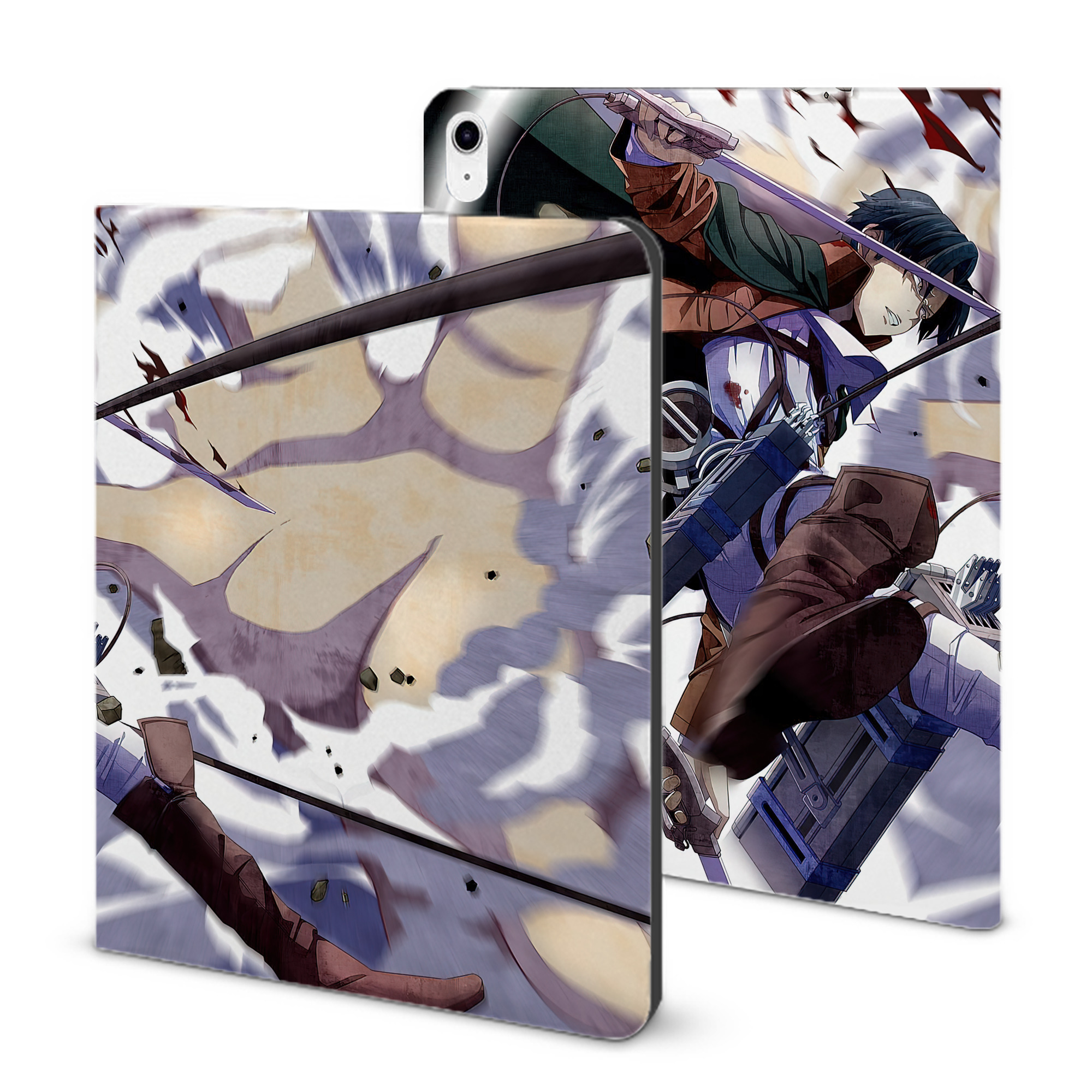 （画像用） 進撃の巨人 Attack on Titan IPad ケース ブック型 PUレザー TPU 耐衝撃 軽量 薄型 ペン収納なし 全面保護 IPad 各モデル対応